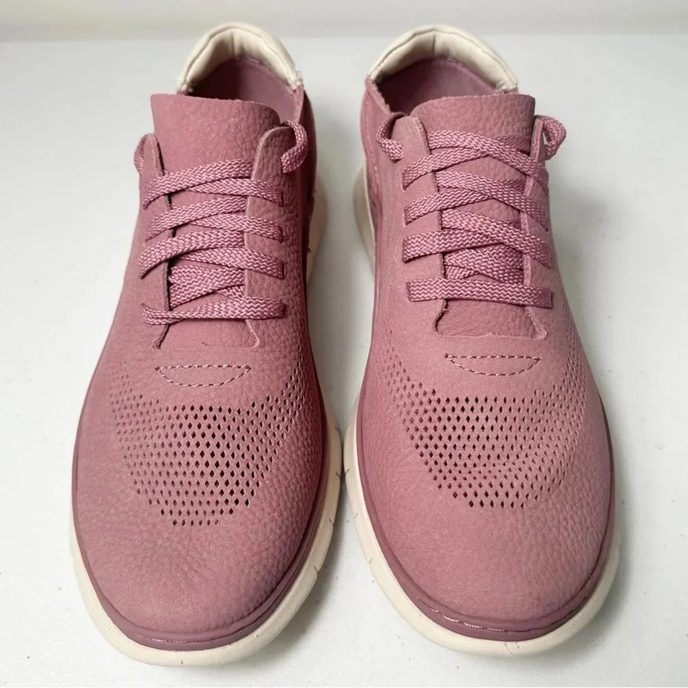 Vionic Fresh Joey Casual Lace Up Sneaker Shoes Mauve Pink Nubuck Size 6.5 Women - Picture 3 of 10